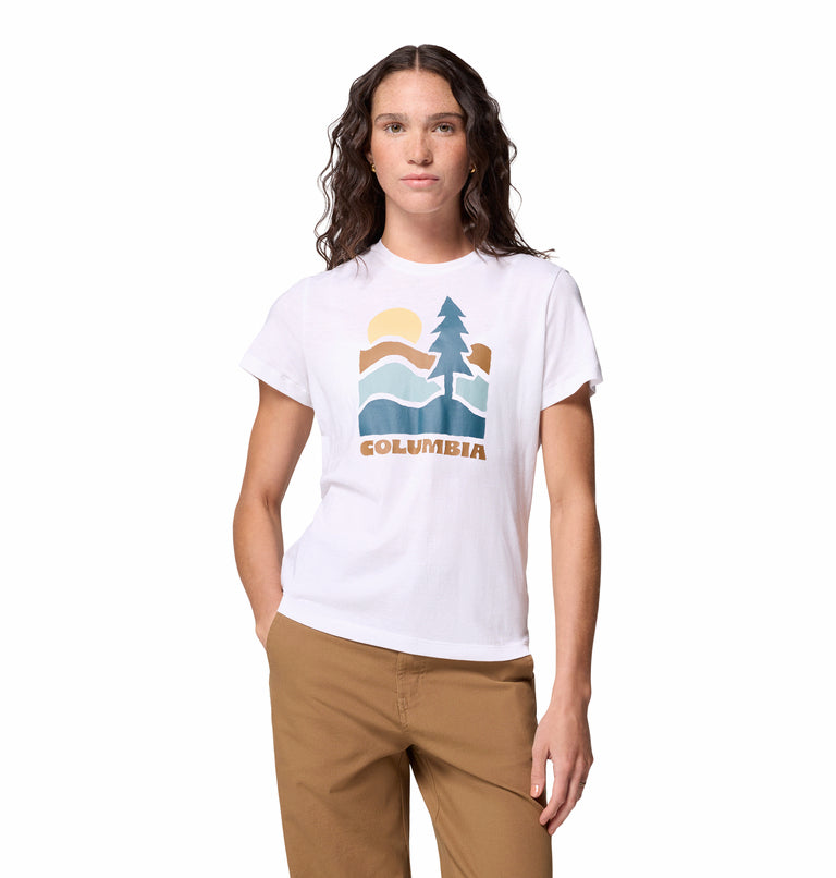 Women's Ruby Springs Graphic Fitted Short Sleeve Shirt