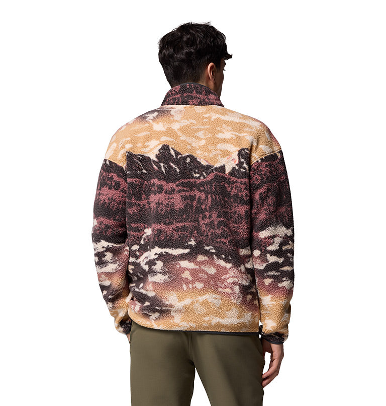 Men's Helvetia II Printed Half Snap Printed Fleece Pullover