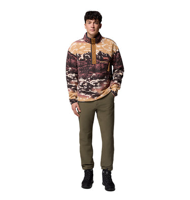 Men's Helvetia II Printed Half Snap Printed Fleece Pullover
