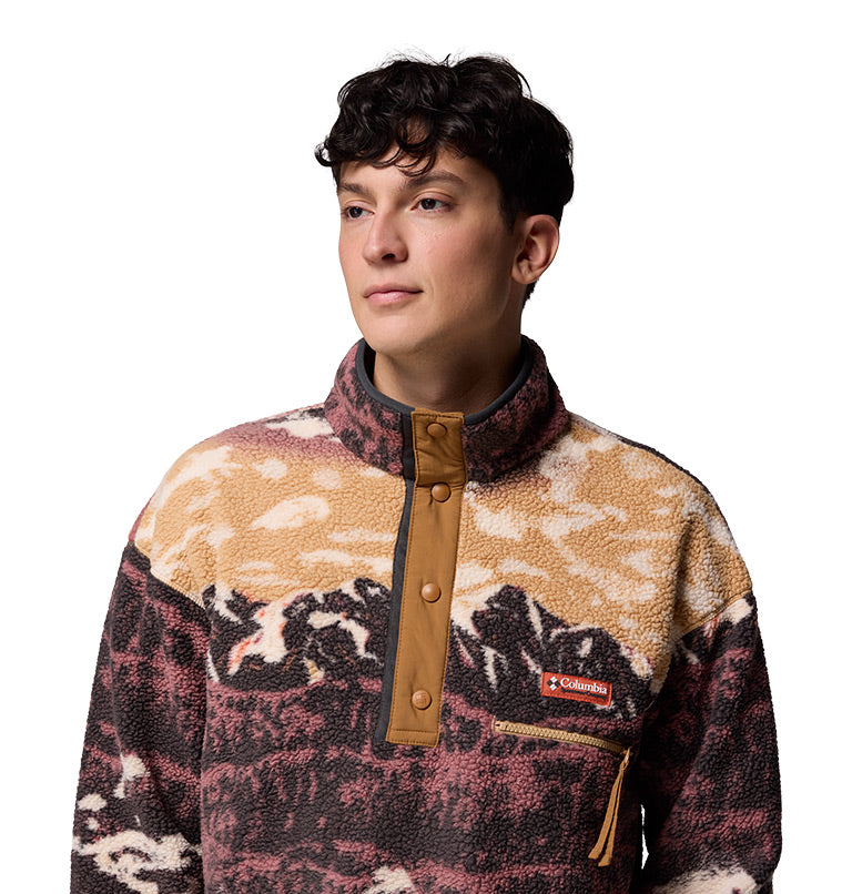 Men's Helvetia II Printed Half Snap Printed Fleece Pullover