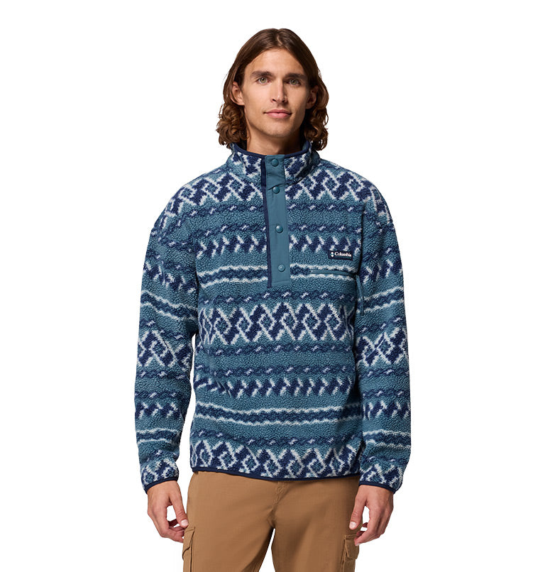 Men's Helvetia II Printed Half Snap Printed Fleece Pullover