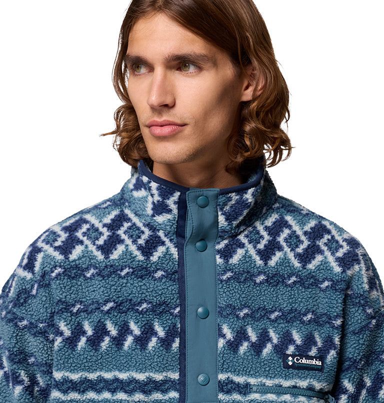 Men's Helvetia II Printed Half Snap Printed Fleece Pullover