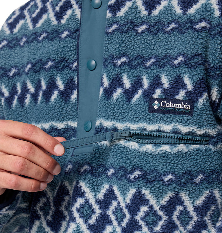 Men's Helvetia II Printed Half Snap Printed Fleece Pullover
