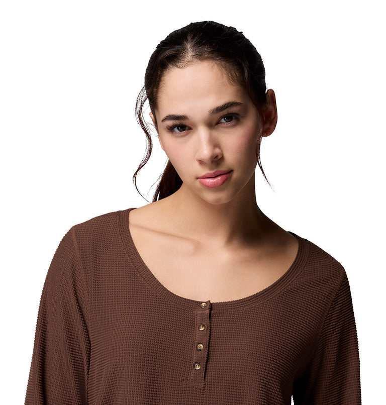 Women's Brea Falls Grid Henley Long Sleeve Shirt