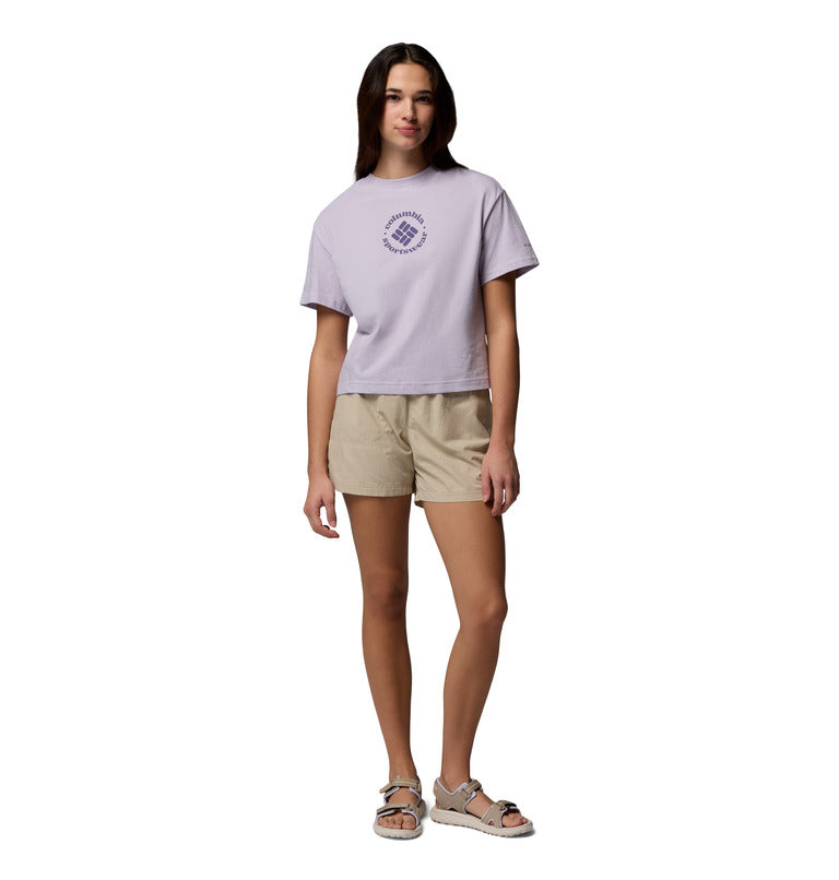 Women's Rolling Bend Graphic Relaxed Crop Shirt