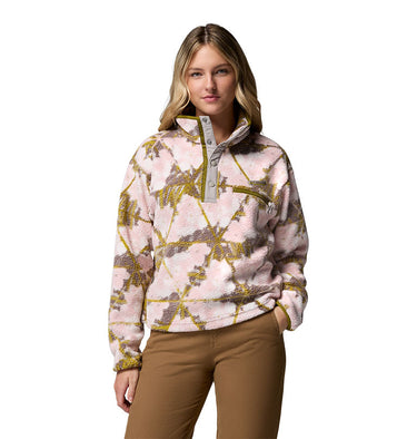 Women's Helvetia™ II Printed Cropped Half Snap Fleece Pullover