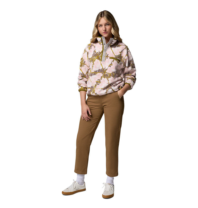 Women's Helvetia™ II Printed Cropped Half Snap Fleece Pullover