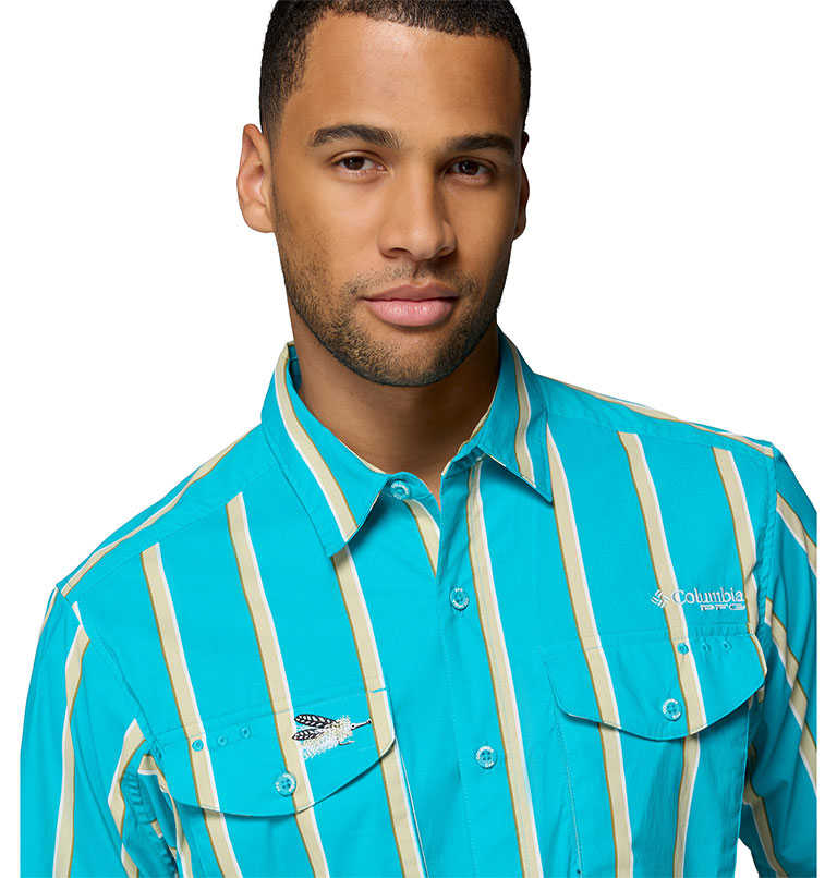 Men's PFG Bonefish Flats Printed Short Sleeve Shirt