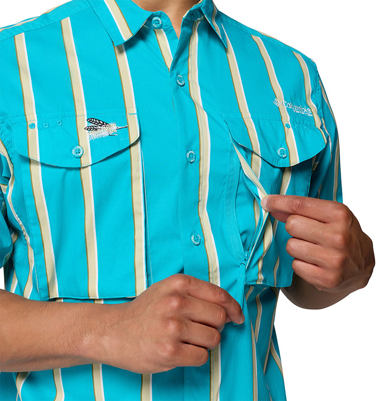 Men's PFG Bonefish Flats Printed Short Sleeve Shirt