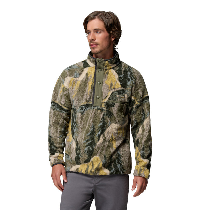 Men's Helvetia II Printed Half Snap Printed Fleece Pullover Sweatshirt