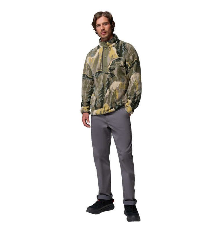 Men's Helvetia II Printed Half Snap Printed Fleece Pullover Sweatshirt