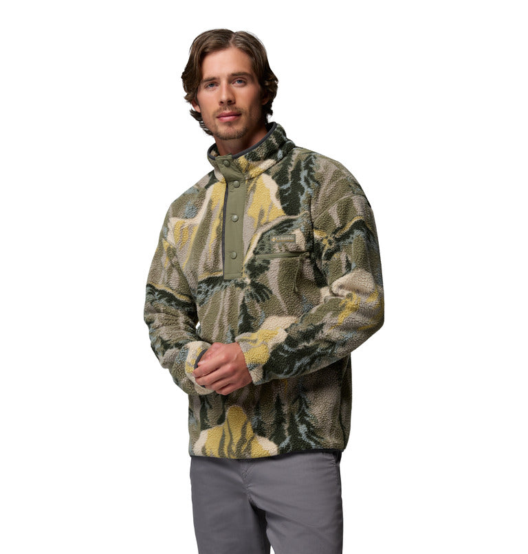 Men's Helvetia II Printed Half Snap Printed Fleece Pullover Sweatshirt